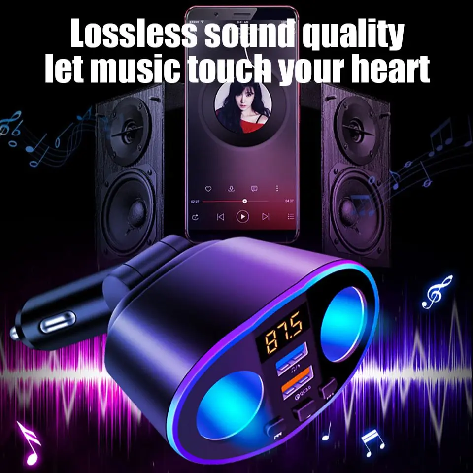    ȣȯ 5.0 FM ۽ű ŰƮ, MP3  USB QC3.0  , LCD ÷  