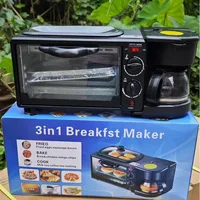 European three-in-one multi-functional breakfast machine, toaster, electric oven, bread machine, coffee machine, breakfast