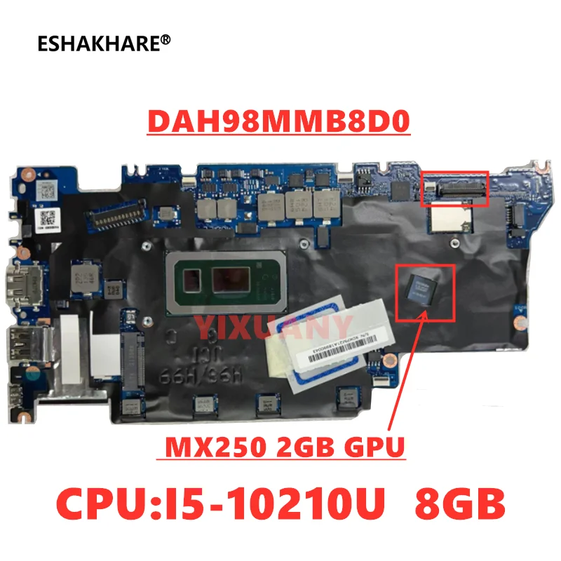DAH98MMB8D0 for Huawei Matebook D14 NbB-WAH9P Laptop Motherboard