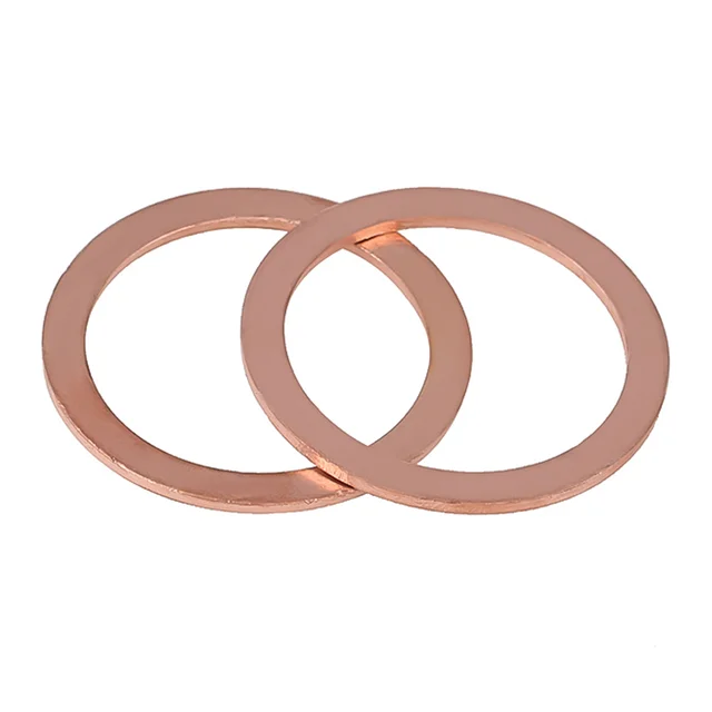 แหวนรองซีลเรียบ ทองเหลืองแดง ทองแดงแดง M3 M4 M5 M6 M8 M10 M12 M14 M16 M18 M20 M22 M24 M27 M30 สำหรับเรือ แหวนซีลแบบกด แหวนรองซีล แหวนรองกันรั่ว DIN7603 5
