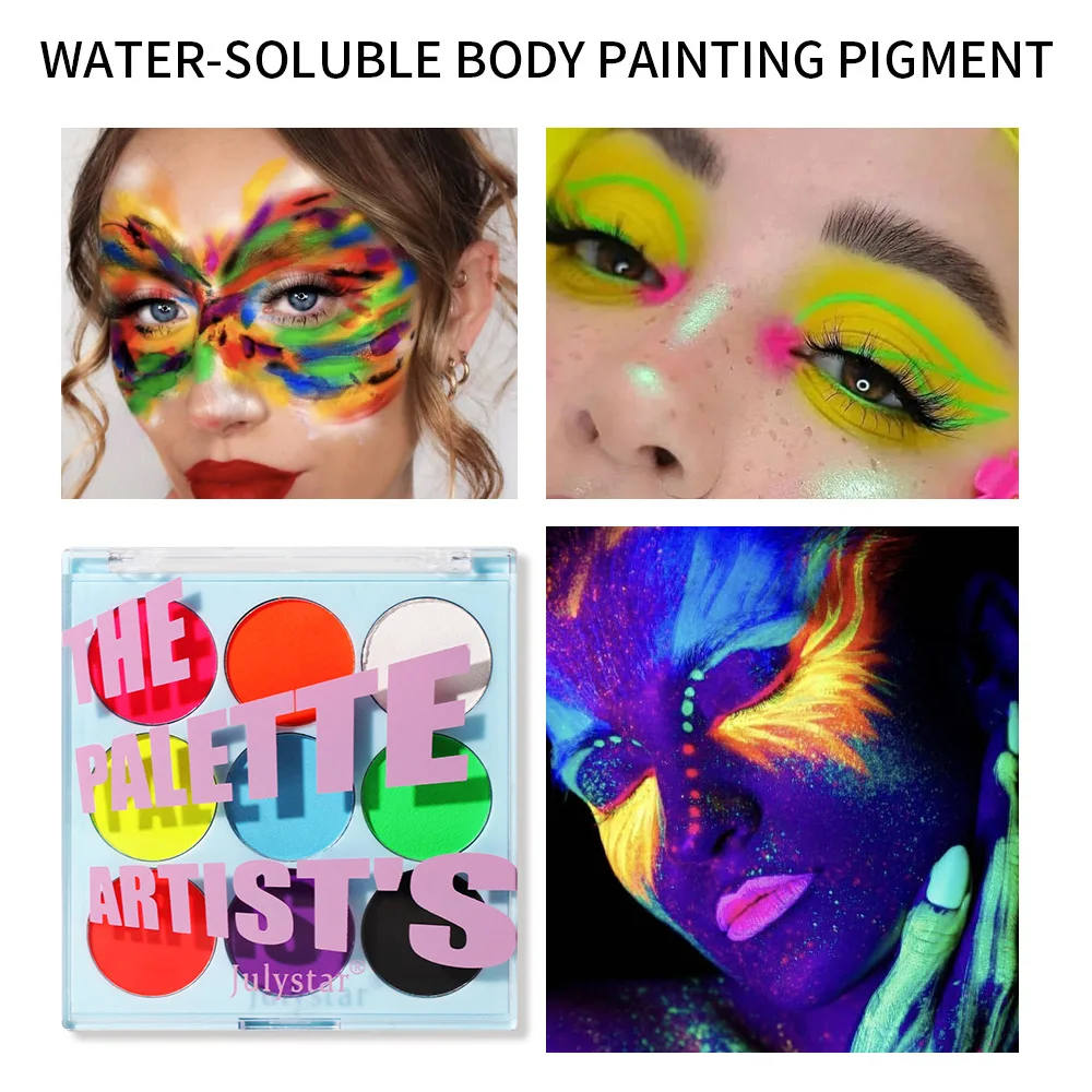 

9 color Water-based Face Body Painting Kit Pinturas Maquillaje Pintura Christmas Halloween children face painting makeup live