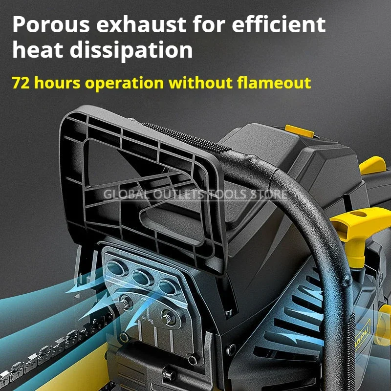 12.8KW 98 Cylinder German Chain Saw Gasoline Logging Saw High-power Chainsaw Arboriculture Cutting Machine Household Fuel-saving 5