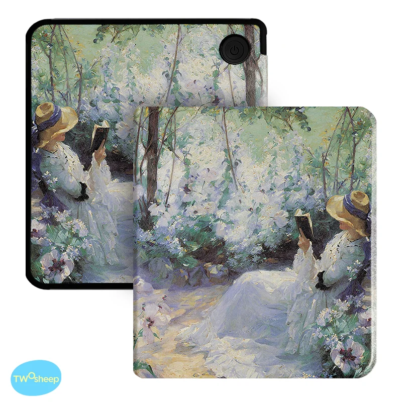Twosheep 7 Zoll Hülle für Kobo Libra Color und Kobo Libra2 TPU Shell Magnetic Flip Auto Sleep Wake Cover Van Gogh Ölgemälde – Detail 10