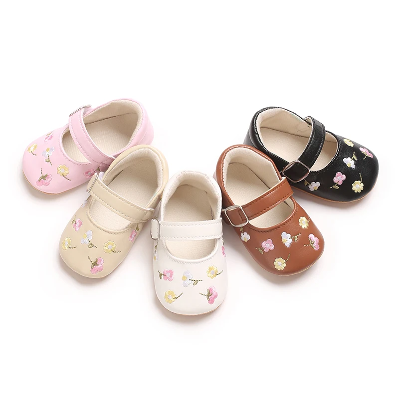 Cute Baby Girl Princess Shoes Baby Embroidered Rubber Soled Non-slip Footwear Crib Shoes 2