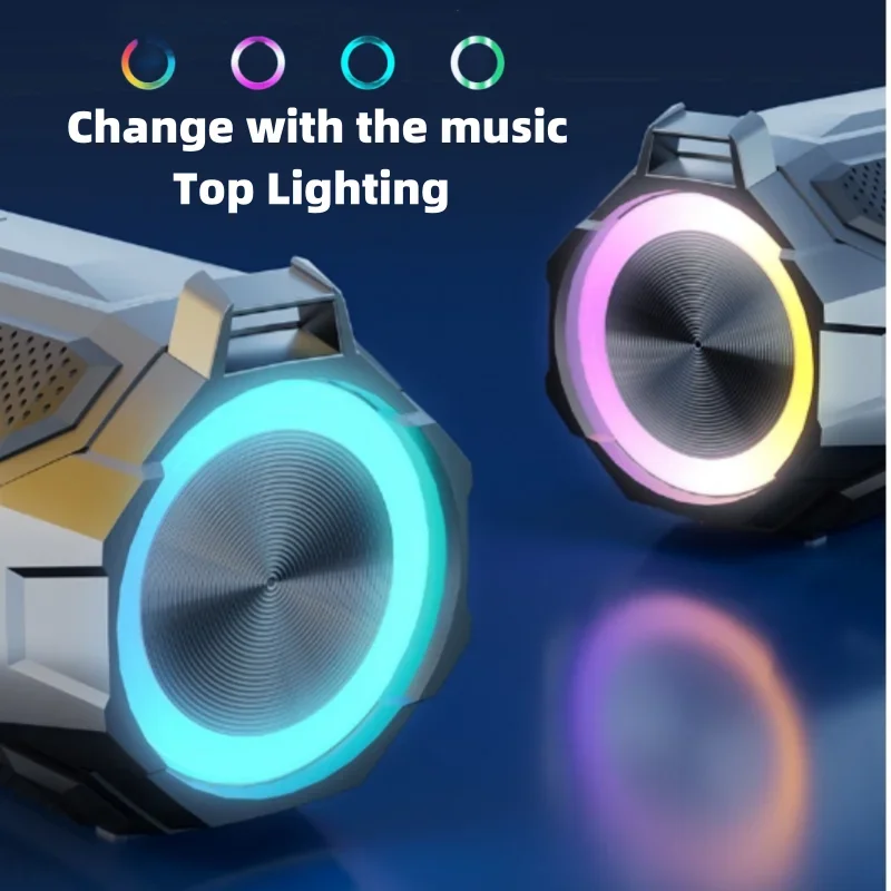 Speaker 200W High-power Wireless Bluetooth Speaker Outdoor Portable Subwoofer Dual Speakers RGB Colorful Lights Waterproof Sound System bluetooth speaker portable speaker audio speakers