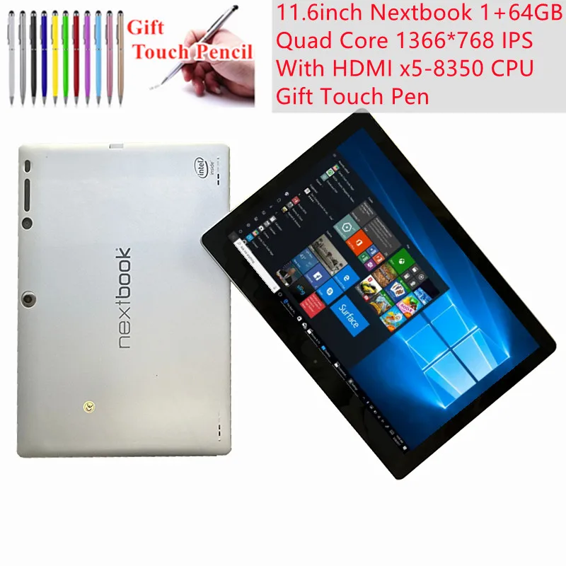 Планшет Nextbook на Windows 10 11 6 дюйма 1 ГБ ОЗУ 64 Гб ПЗУ четырехъядерный процессор Intel
