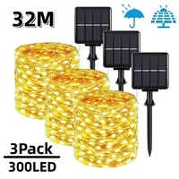 7m/12m/22m/32m LED Solar Light Outdoor Garden Fairy String Light Led Twinkle Waterproof Lamp for Christmas Patio Tree Party 1