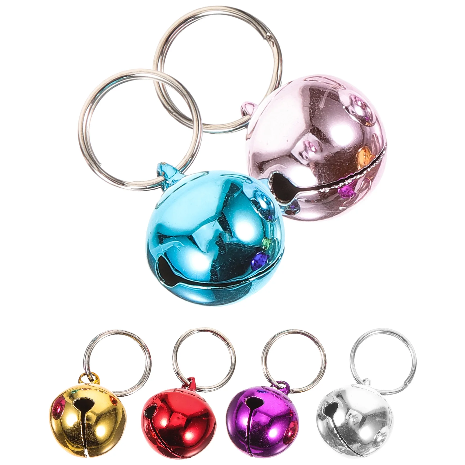 

6 Pcs to Open Copper Bell Pet Gold Decor Small Bells for Crafts Potty Training Stainless Steel Ornaments Collar