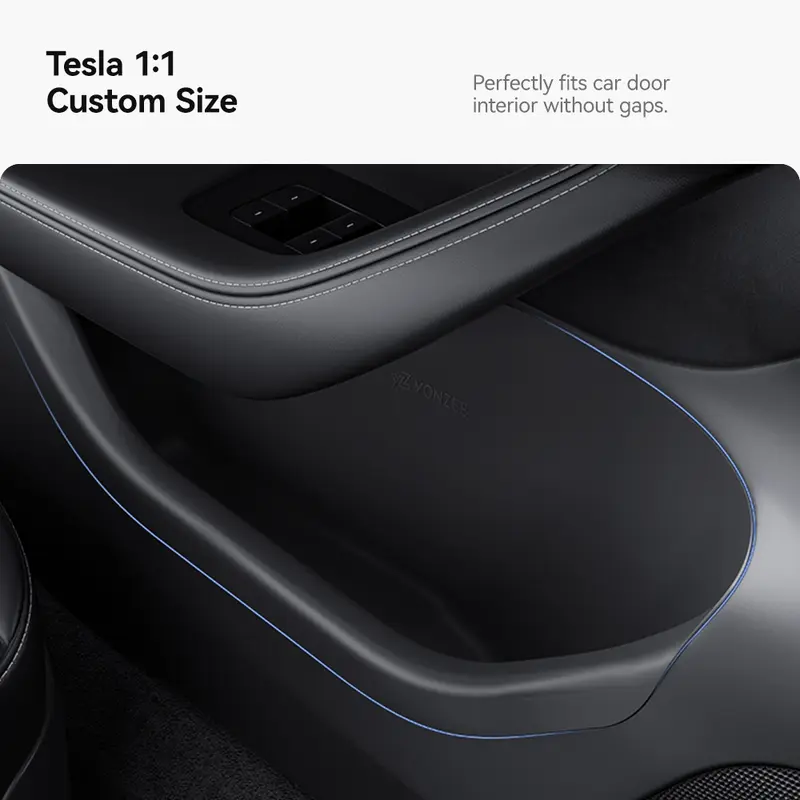 YZ For Tesla Model Y 3 YL Juniper Highland Car Door Side Storage Box Door Organizer Tray Trash Can Accessories - Image 4