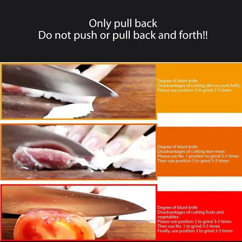 Kitchen 4 Segment Knife Sharpener Multifunctional Portable Non-slip Base Knife Sharpener Household Kitchen Gadgets Accessories 4