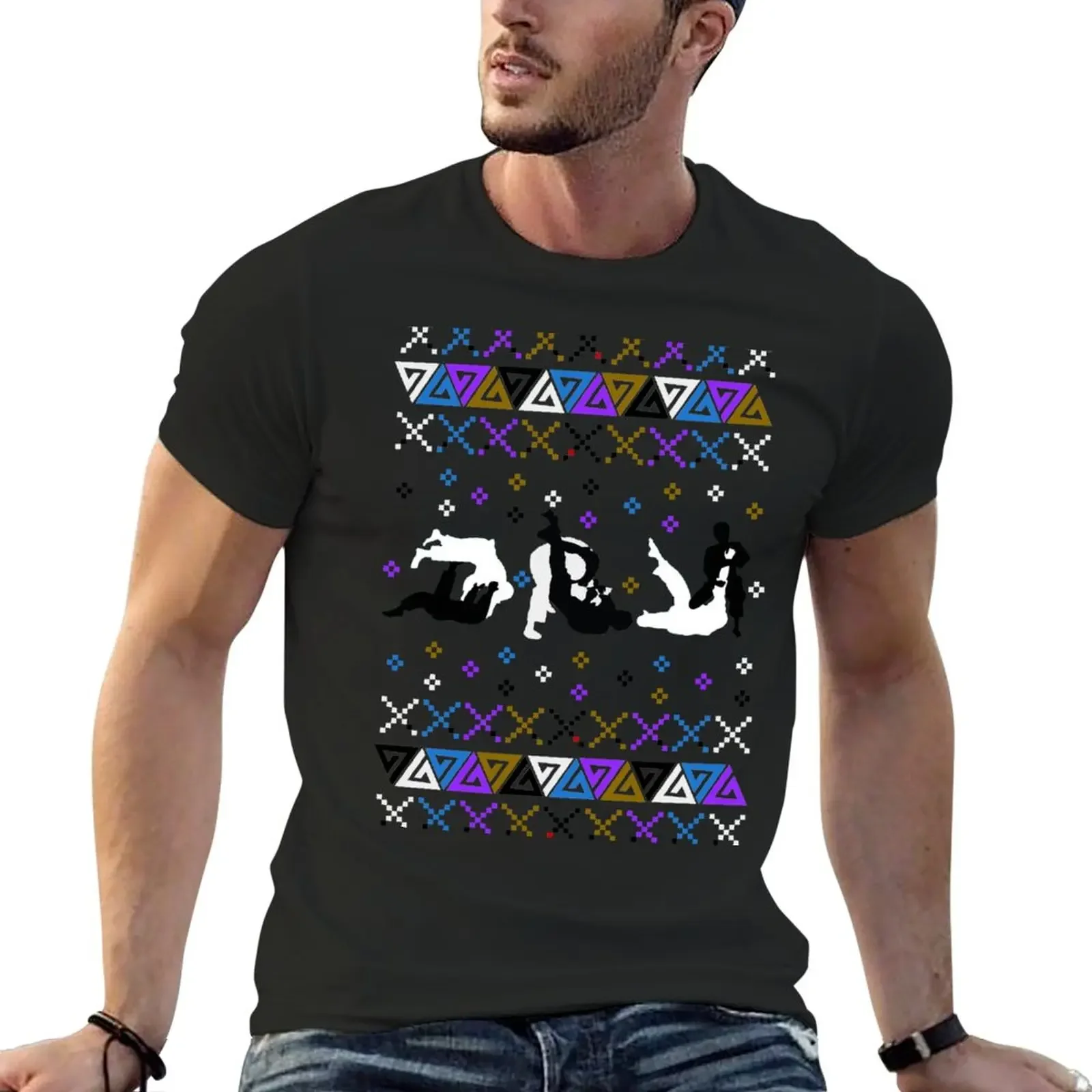 

jiu jitsu christmas sweater T-Shirt customs customizeds kawaii clothes sweat shirts, men