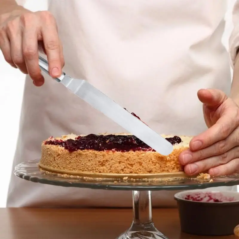 Stainless Steel Butter Cake Cream Knife Spatula Cake Smoother Icing Frosting Spreader Pastry Kitchen Gadgets Decorating Tool