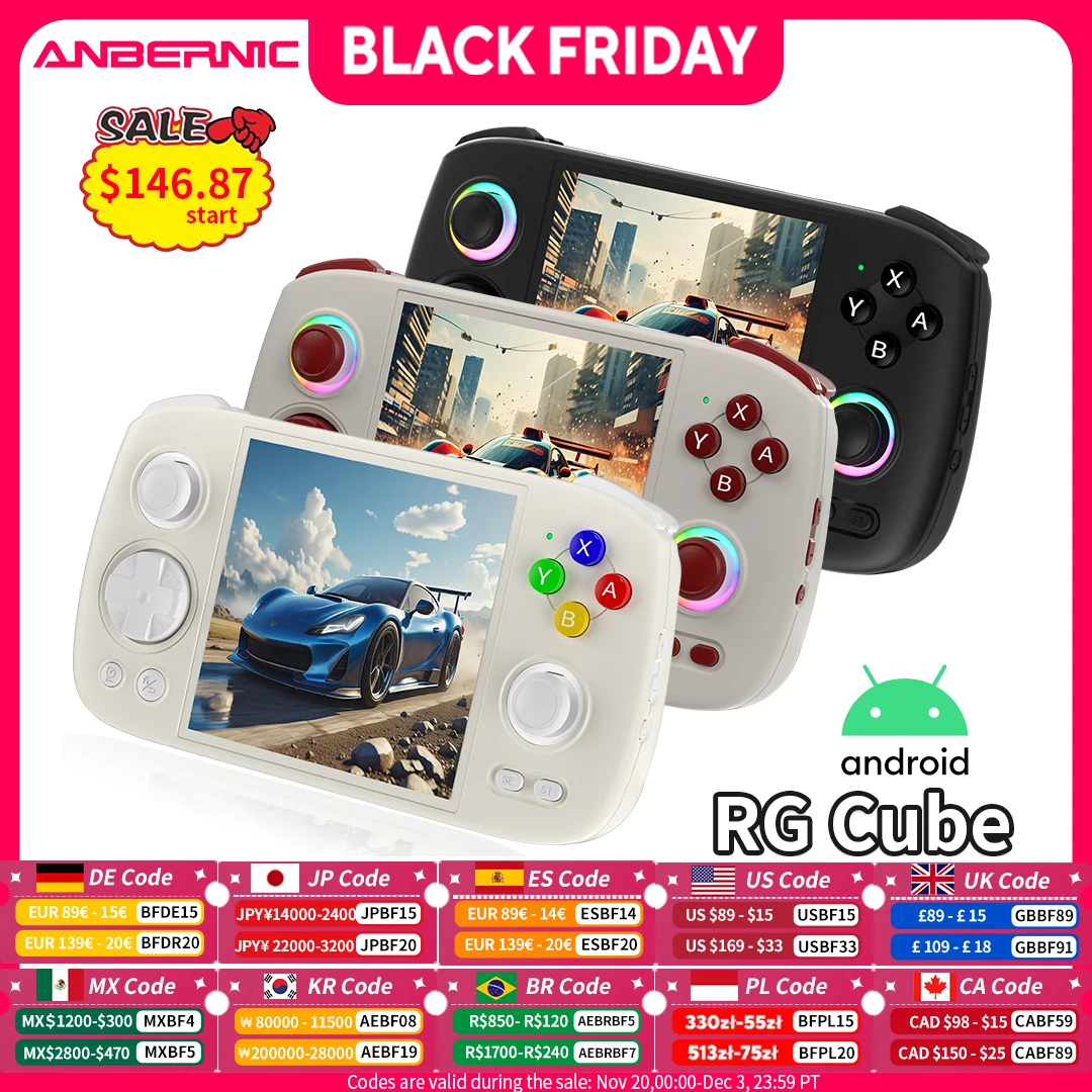 ANBERNIC RG Cube Handheld Game Console 3.95'' IPS Multi-touch