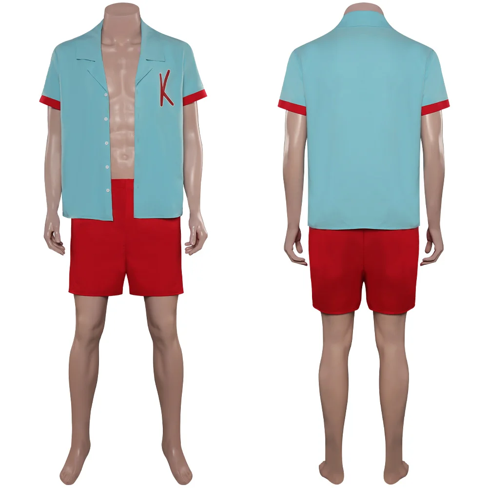 

Barbier ken Cosplay Costume Shirt Shorts Pants For Adult Men Boys Outfits Halloween Carnival Party Disguise Summer Beachsuit