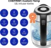 NEW Electric Kettle with Temperature Control, 5 Presets LED Indicator Lights, Removable Tea Infuser 360° Swivel Base, 2