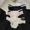 Sexy Lace Women's Underwear Satin Low Waist e Breathable Pure Desire Hollow out Design Comfortable Nylon Panties