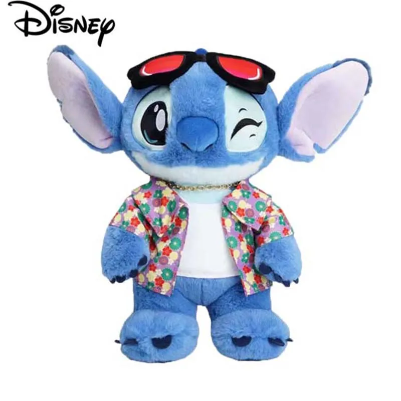 Peluche Stitch Disney | Style Hawaïen & Lunettes de Soleil