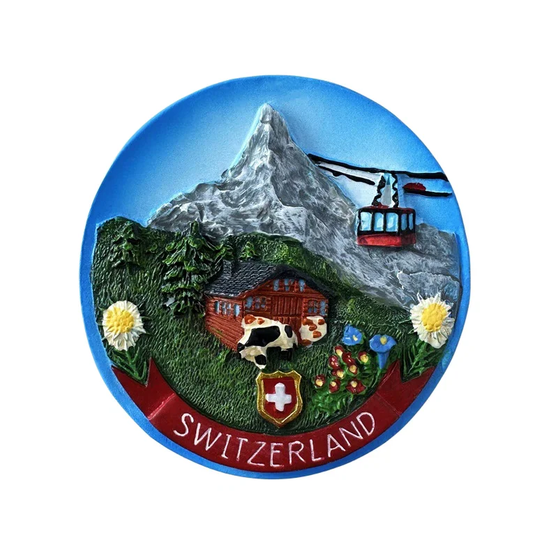 Magnete Frigorifero 3D Montreux Svizzera - Souvenir Di Viaggio In Resina, Fatto A Mano, Regalo Originale