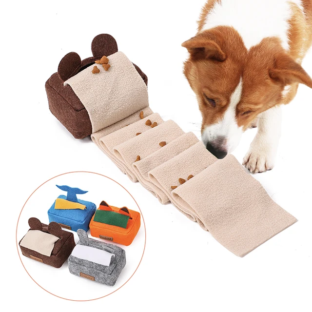 Dog Interactive Snuffle Toys Treat Dog Feeder Pet Toys Tissue Box Nosework Training Toy for Cats Dog Sniffing Toys Pet Supplies 3