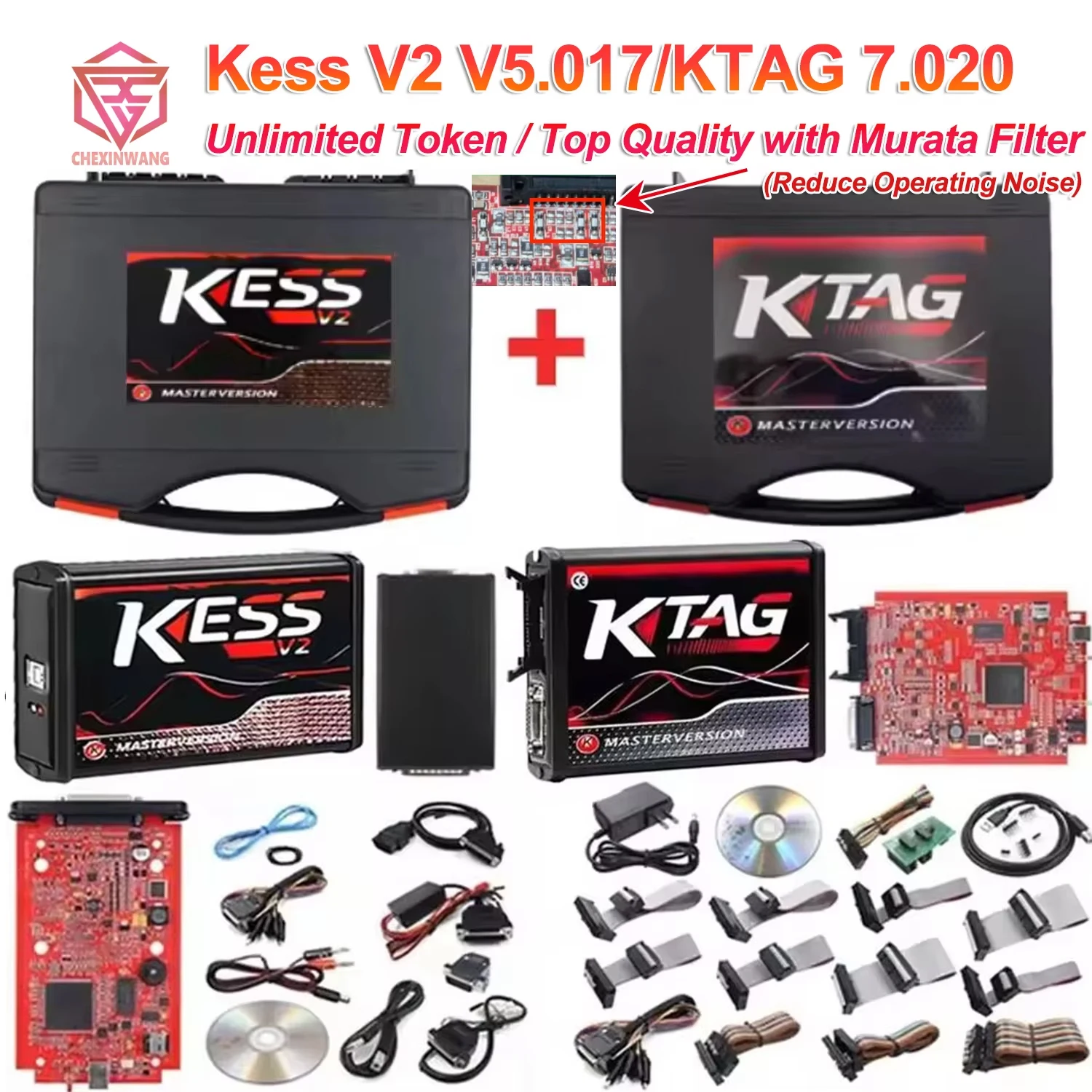 2026 Online EU Red Kess V2 V5.017 2.80 KTAG 7.020 2.25 com Filtro ...