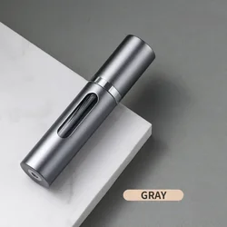 Portable Mini Refillable Perfume Spray Bottle - 8ml Travel Atomizer - 5ml (GRAY)