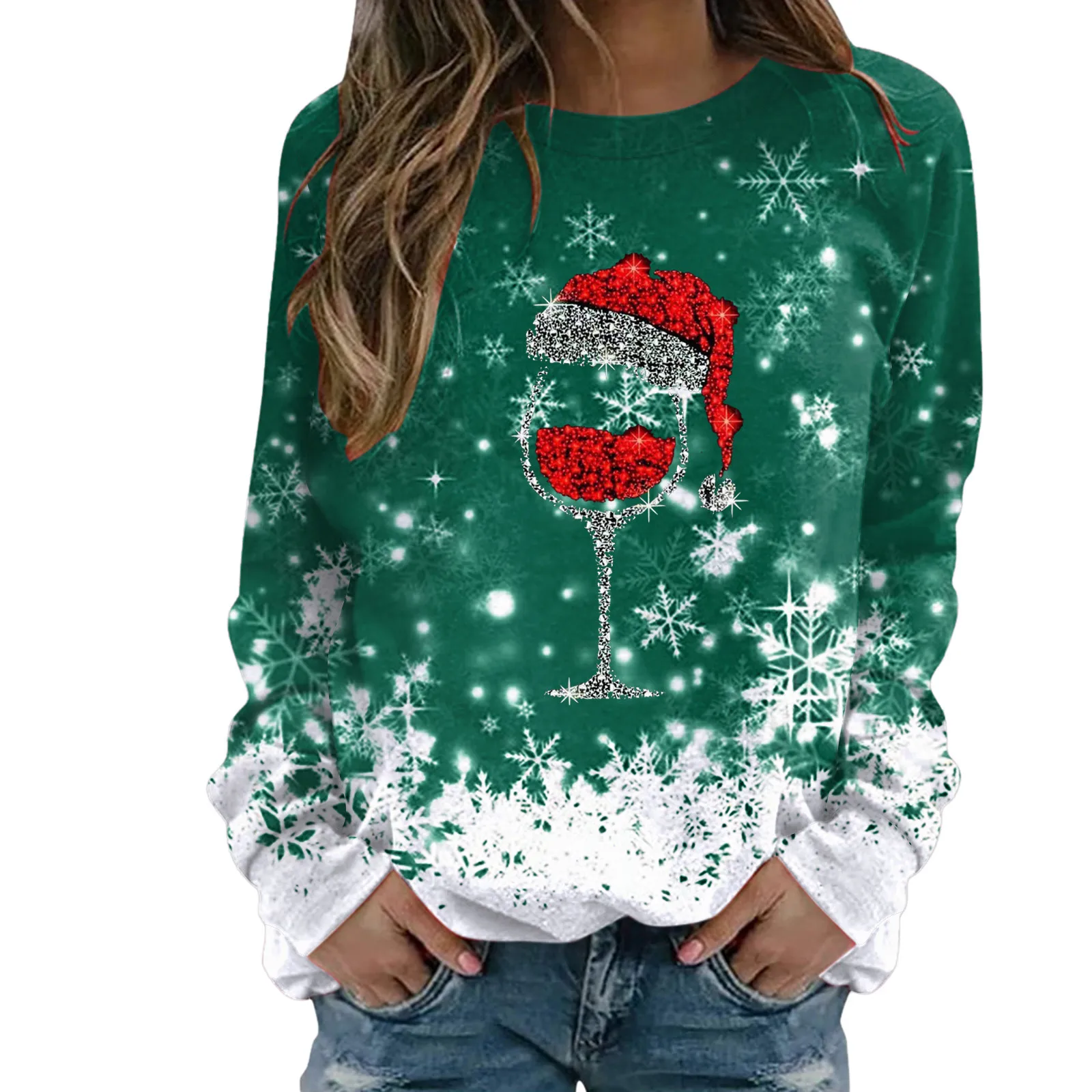 

Merry Christmas Sweatshirt For Women Funny Christmas Tree Truck Graphic Pullover Crewneck Casual Loose Banded Fleece Pullover