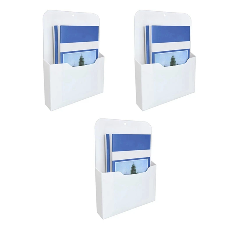 

NEW-3X Magnetic File Holder - Magnetic Paper Holder, Pocket Organizer Office Supplies Storage Mail Organizer