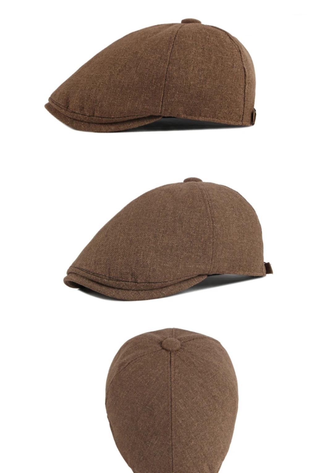 HT4624 Baskenmützen Frühling Sommer Sonnenhüte für Männer Frauen Retro Künstler Maler Baskenmütze Achteckige Flache Mütze Unisex Leinen-Baskenmütze – Detail 7