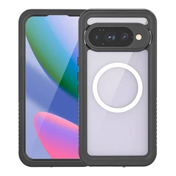 Rugged Shockproof Full Body Waterproof Dustproof Case with MagSafe Compatibility for Google Pixel 11 (Black)
