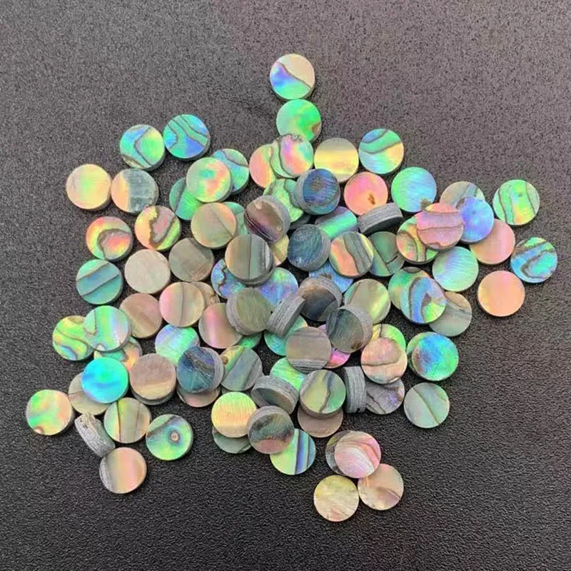Guitar Accessories 100pcs 2/3/4/5/6*2mm Abalone Shell Guitar Fretboard Dots Colourful Abalone White Plast Rosewood Inlay Dot