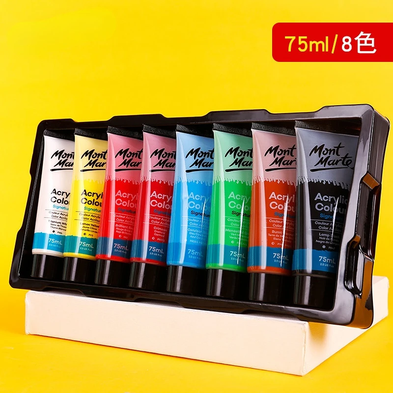 High Quality Mont Marte Acrylic Paint Set Fabric Paint For Textile Fiber  Pigment Acrylic Paints For Painting 36ml x 24 Colors - AliExpress