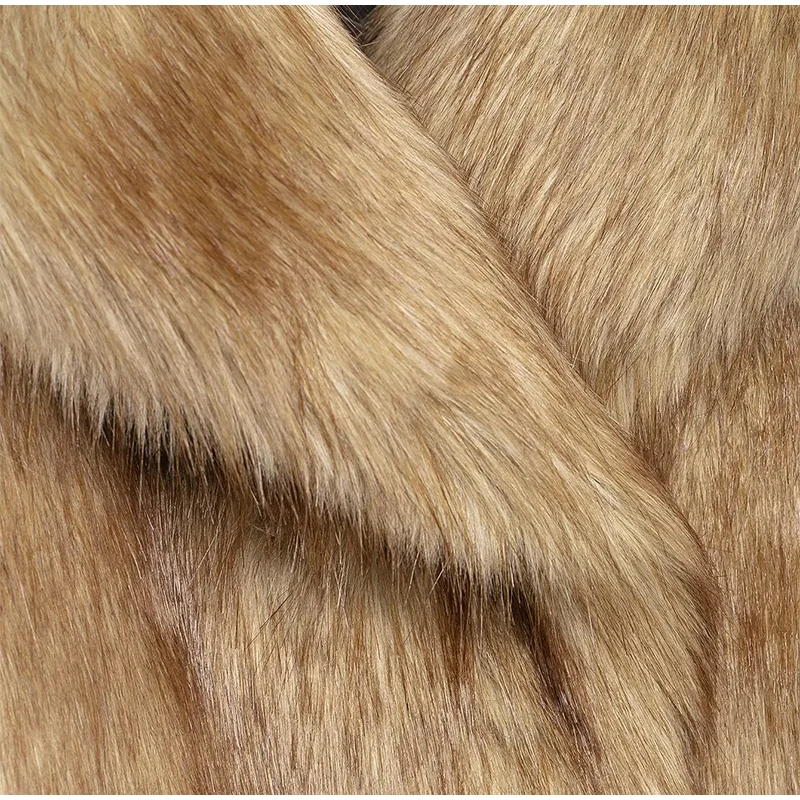 Getäfelter, lockerer Damen-Kunstpelzmantel, Umlegekragen, lange Ärmel, kurze, flauschige Jacke, 2025, Herbst, neue Mode, Dame, Streetwear – Detail 15