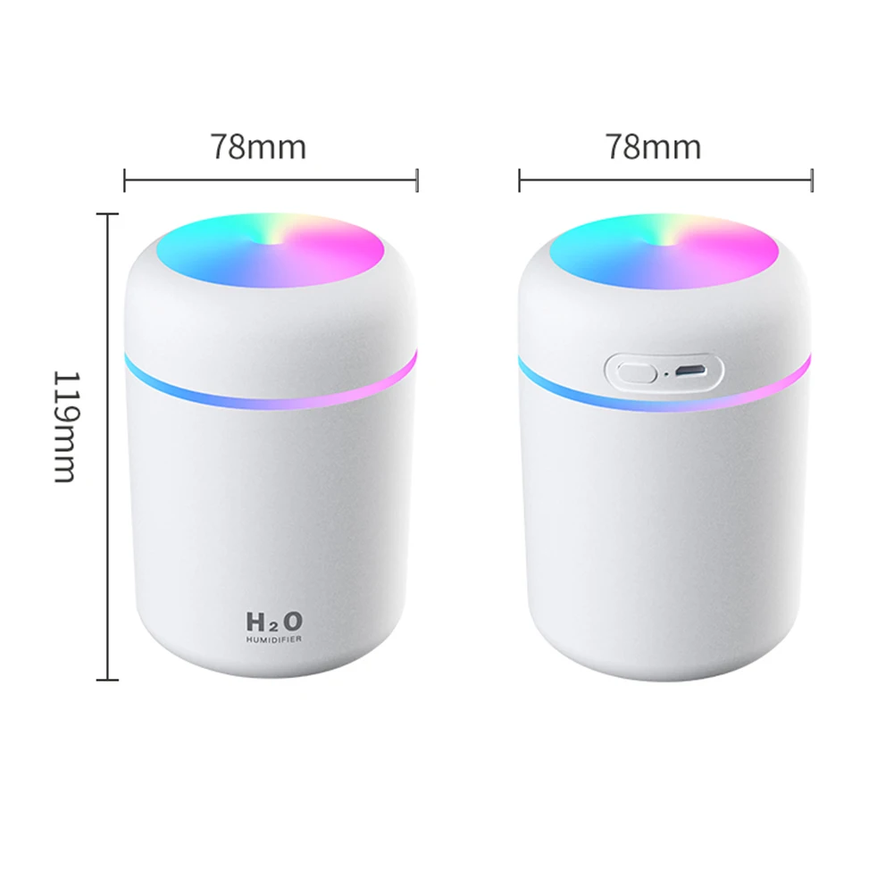 300ml Air Humidifier USB Ultrasonic Aroma Essential Oil Diffuser Romantic Soft Light Humidifier Mini Cool Mist Maker Purifier 6