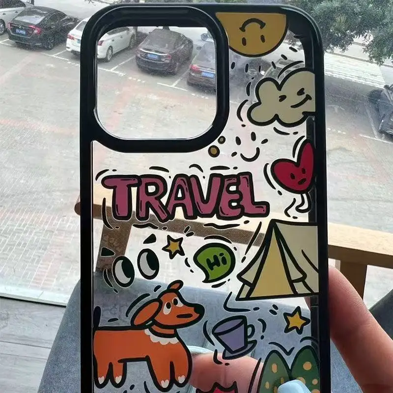 Puppy Graffiti Protective Phone Case – Stylish Back Cover