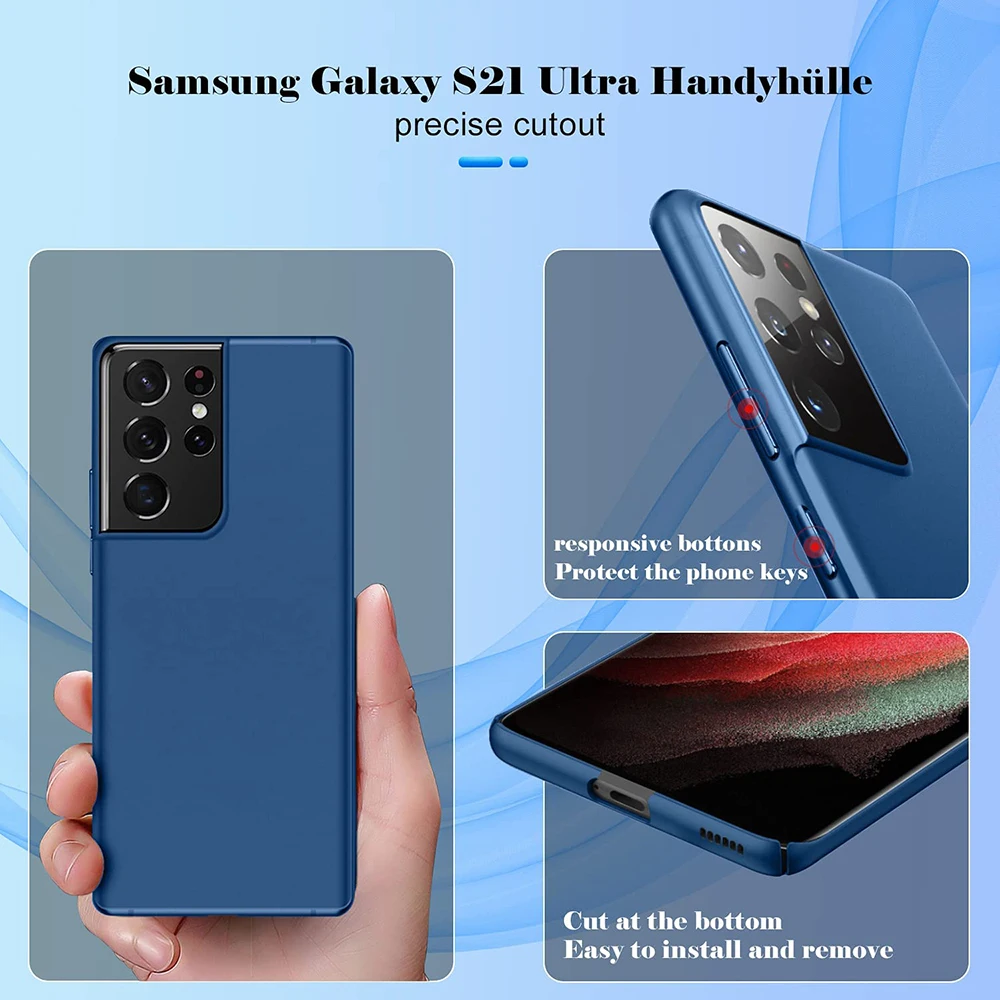 Hard Back Case For Samsung Galaxy A73 A53 A33 A72 A52 A32 A22 A71 A51 A21S Matte Case Cover For S22 S21 S20 FE Plus Ultra Thin cute galaxy s22+ case