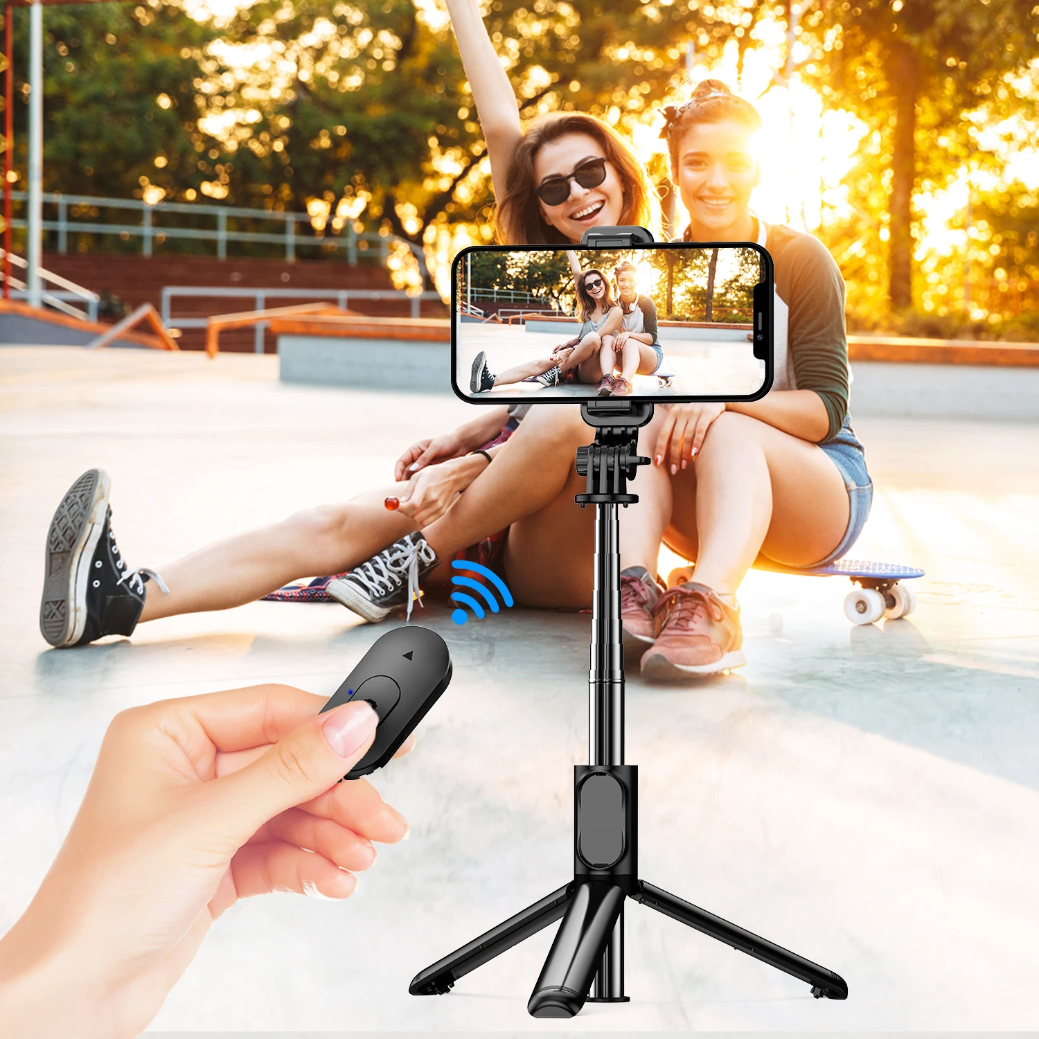 Selfie Stick Tripod with Detachable Wireless Remote 4 in 1 Extendable Portable Selfie Stick & Phone Tripod selfie stick tripod,selfie stick,sports camera selfie stick,cell phone selfie stick,smartphone selfie stick,phone selfie tripod