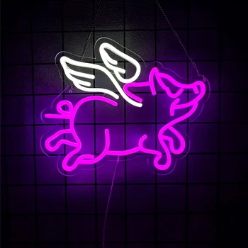 Flying Pig LED Neon Sign