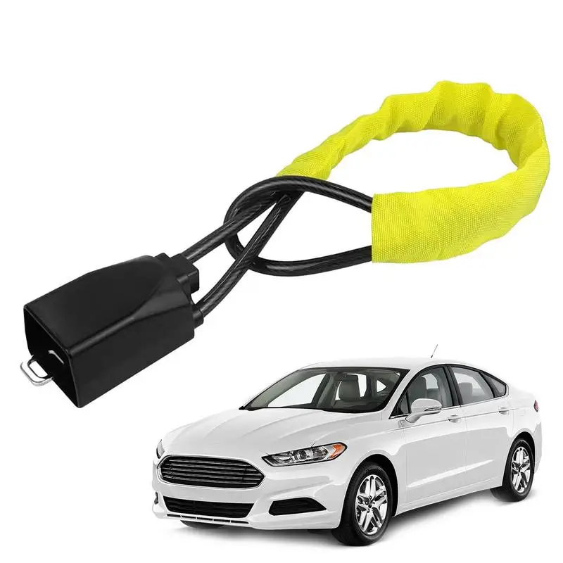 Bloqueo antirrobo del volante del coche Dispositivo de prevención de robo  de coche Cerradura de seguridad antirrobo amarillo (2)