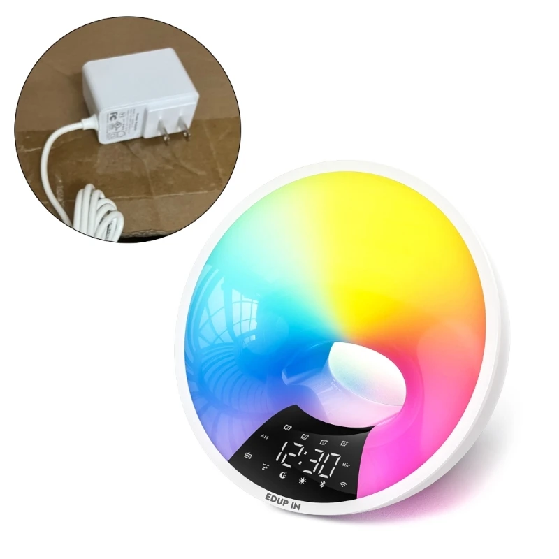

Sunrise Alarm Clock WiFis Tuya APPWake Up Clock Light Simulation FMRadio Регулируемый свет Bluetooth-совместимый для дома