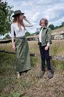 Clearance sale AS AW25 Retro green denim collection 100% cotton high quality brand denim fabric kids family matching clothes - Image 5