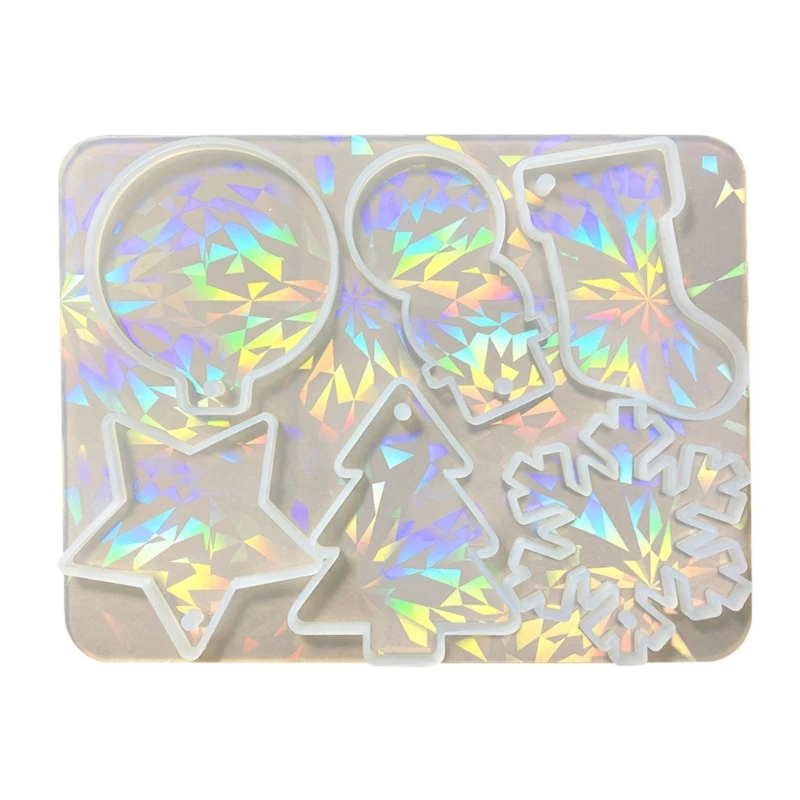 Moldes De Silicona Para Resina Navidad - Ángel, Muñeco De Nieve, Medias, 9 Diseños - DIY Joyería, Adornos