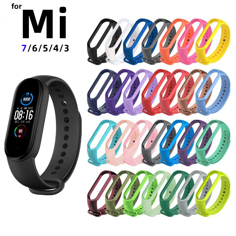 Xiaomi Mi Band Smart Bracelet Silicone Strap Belt Mi Smart Band 5 Accessories M7 Aliexpress