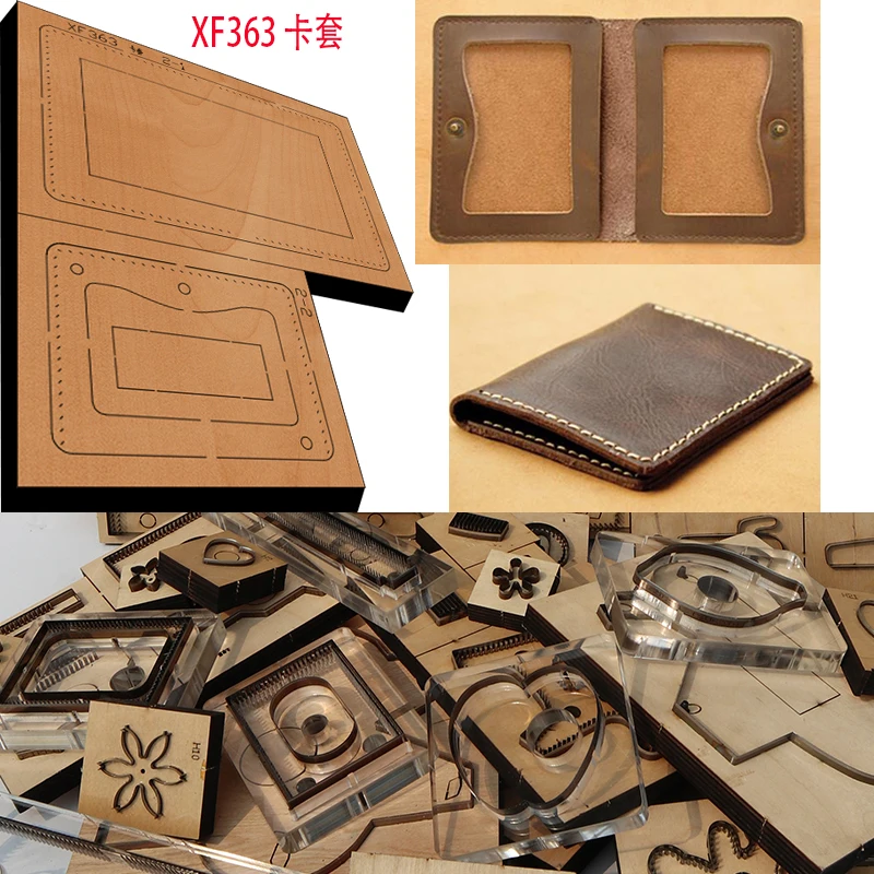 

New Japan Steel Blade Wooden Die Card sleeve card bag Leather Craft Punch Hand Tool Cut Knife Mould XF363 leather craft tools