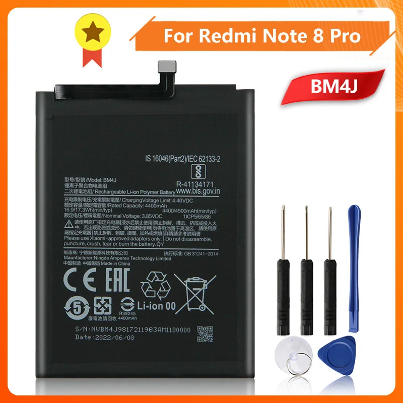 Bm4j Phone Battery For Xiao Mi Redmi Note 8 Pro Bm4j 4500mah