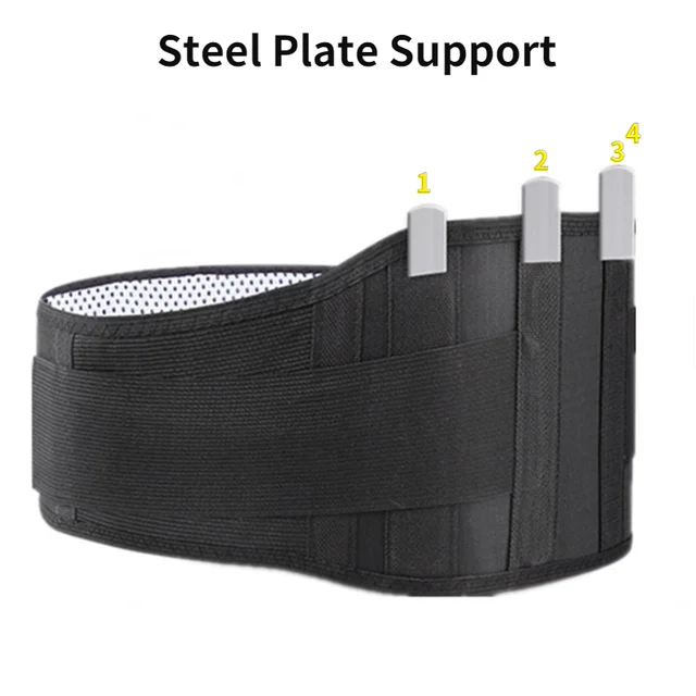 Tourmaline Waist Brace Support Belt Band Self Heating Lower Back Supports Magnetic Therapy Lumbar Waist Bandage Back Waist Belt 2