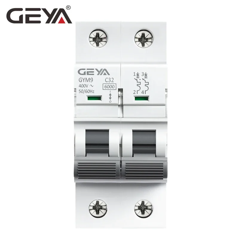 GEYA-Mini disyuntor GYM9 2P 6KA, capacidad de ruptura MCB Din Rail, tipo 6A-63A AC, fabricante directo de fábrica