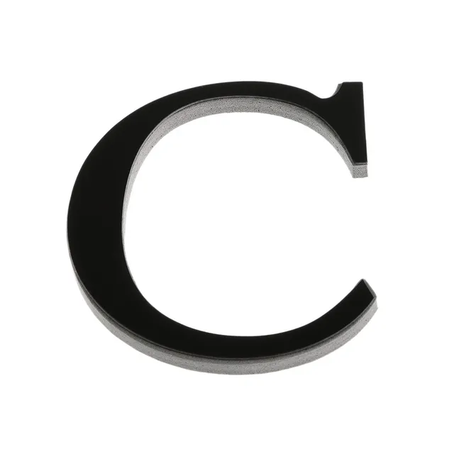 3D Acrylic Wall Ornaments Black Alphabet 84