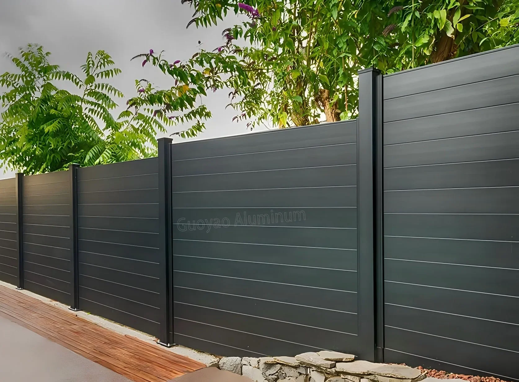 China Guoyao aluminum privacy safety modern house high security home fencing panel garden lattice cheap swimming pool 4