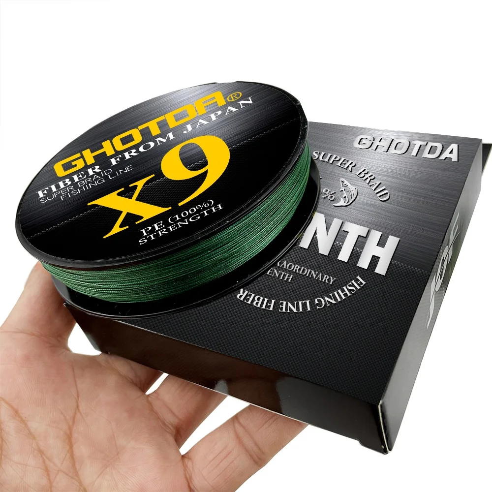 12 Strands 9 Strands 100m Fishing Line Braided Pe Super Strong Carp Sea Ocean Multifilament Wire 0.6#-8.0# Fishing Tools GHOTDA fishing tools