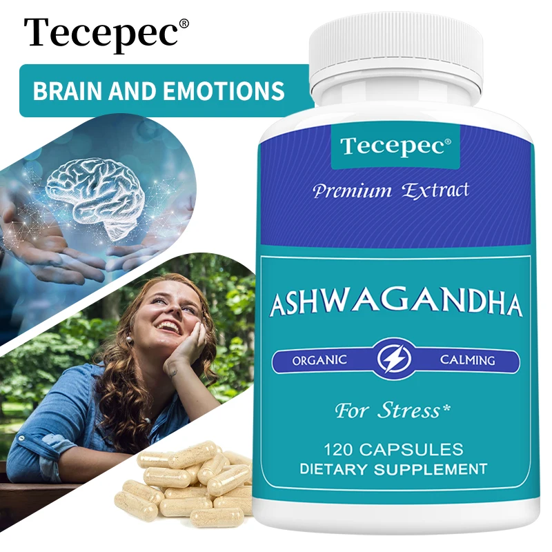 Organic Ashwagandha for Stress Support Dietary Supplement Supports Mood Energy Relieves Stress and Anxiety
